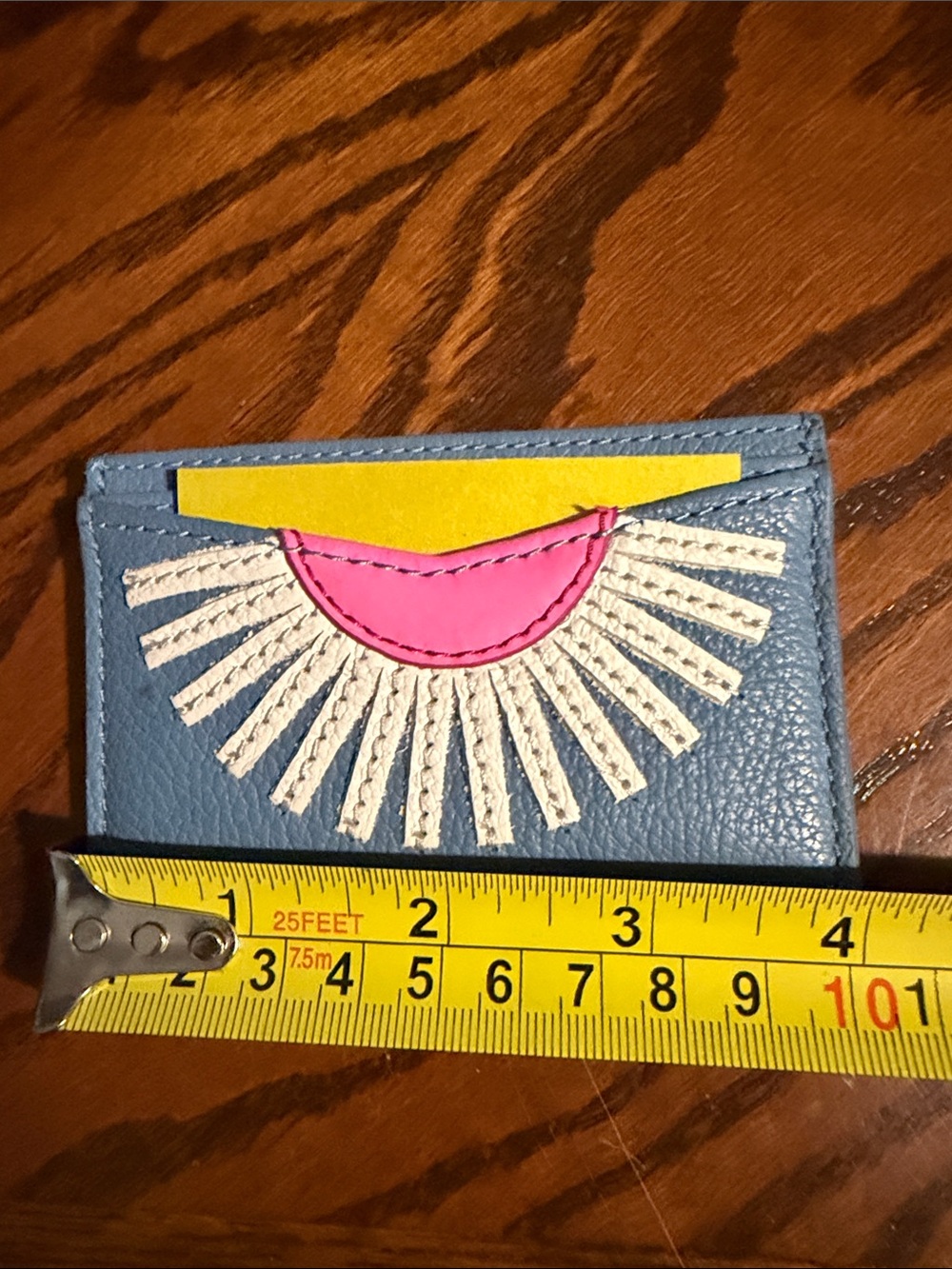 Fossil Light Blue Leather Card Sleeve - Picture 4 of 6